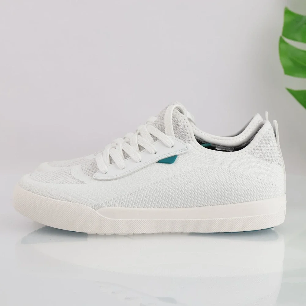 Vessi Womens Weekend Sneaker Size 9 Waterproof White Marble Lace Up Comfort Shoe